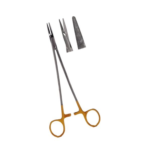 Debakey Needle Holder With Tungsten Carbide Jaws